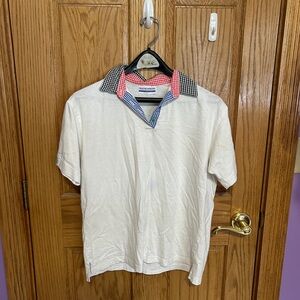 Robert Graham White Shirt with Checkered Collar